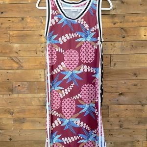 Ladies Adidas dress multicolor with different patterns on front and back